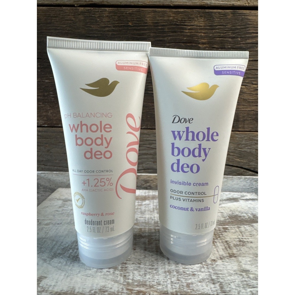 Dove Whole Body Deodorant Raspberry & Rose 2 Pack | MSRP =‎ $26 | New